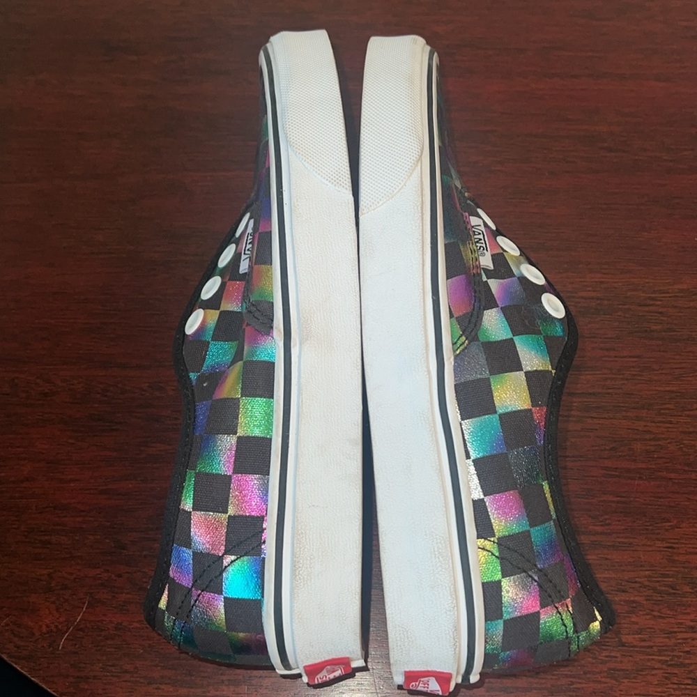 🎯VANS•METALLIC CHECKERBOARD LOW TOP LACE UP•SIZE M4|W5.5|EUR35 - Picture 6 of 15